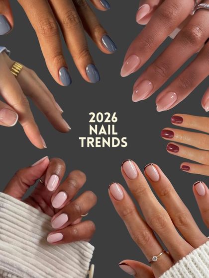A look ahead at the 2026 Nail Trends. This collage shows the refined, timeless shapes and elevated details that are defining the future of nail fashion.