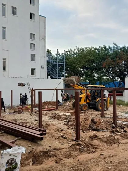 An identical image of the site preparation phase.