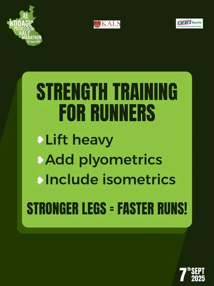 Stronger legs equal faster runs. We emphasize strength training for runners, including lifting heavy, plyometrics, and isometrics.