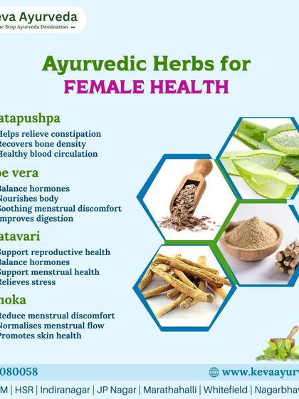 Discover powerful Ayurvedic herbs for female health. Shatavari supports reproductive health, Ashoka helps normalize menstrual flow, and Aloe Vera helps balance hormones.