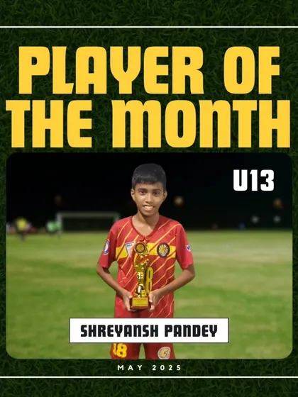 Shreyansh Pandey, the U13 Player of the Month for May 2025.