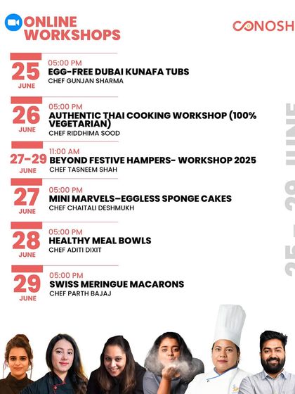 Conosh - Online Culinary Workshops Our Workshop Experience photo 14