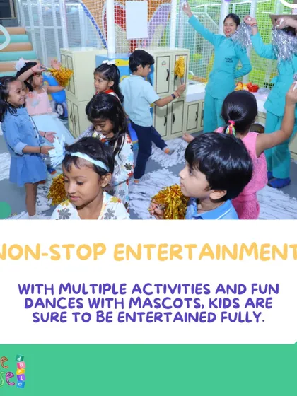 We guarantee non-stop entertainment with multiple activities, fun dances, and mascot appearances to keep kids fully engaged.