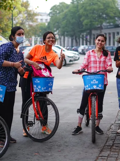 Thumbs up from our guide and fellow riders. The positive energy on our tours is contagious.