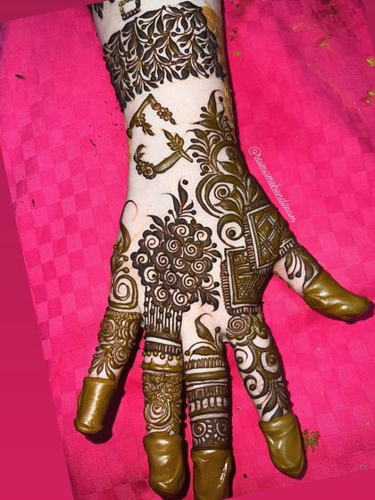 A creative and modern design featuring the initial 'A' and other geometric symbols. This shows the endless possibilities for customization.