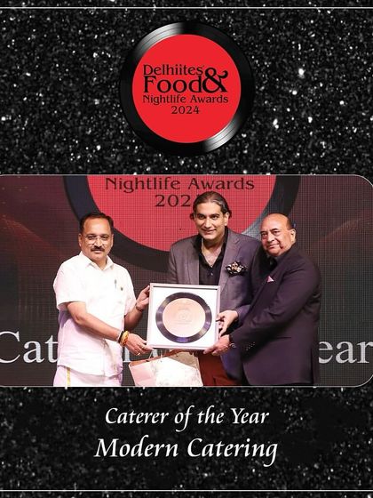 The official winner's announcement for 'Caterer of the Year' by Delhiites Magazine.