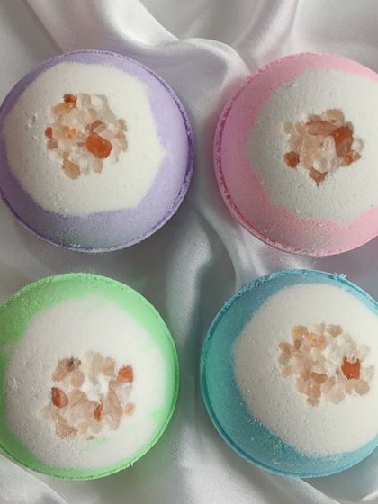My rock salt bath bombs are perfect for a detoxifying soak. The Himalayan pink salt helps to soothe sore muscles and purify the skin, turning your bath into a therapeutic ritual.