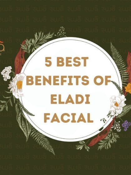 Here are 5 key benefits of our Eladi facial. This treatment is designed to revitalize and brighten your skin, leaving it with a clear and firm appearance thanks to its unique blend of Ayurvedic herbs.