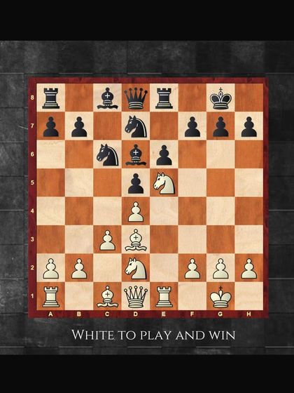 A highly tactical position where White has a winning attack. Find the sequence of moves that leads to victory.