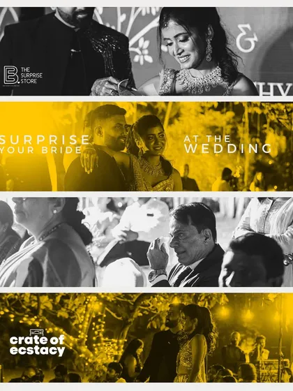 Surprise your bride at the wedding with a 'Crate of Ecstasy'. It's the perfect way to show her how excited you are to start your forever together.