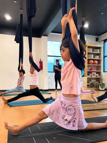 Hamsa Yoga - Kids & Family Yoga Flying High: Kids Aerial Yoga photo 5