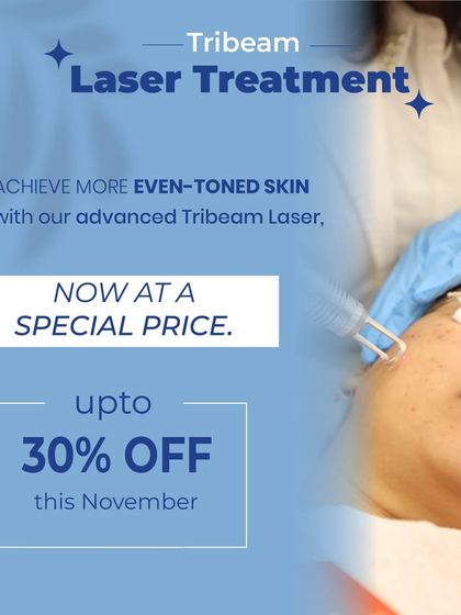 Achieve more even-toned skin with our advanced Tribeam Laser Treatment. This month, we are offering a special price to help you correct pigmentation and improve skin clarity.