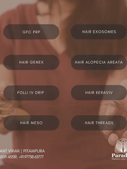 I offer a comprehensive range of advanced hair restoration treatments. During your consultation, we will determine which of these solutions, from GFC PRP and Hair Exosomes to Folli IV Drips and Hair Threads, is right for you.