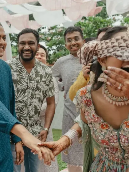 Crimson and Cherry - Full-Service Wedding Planning & Execution Vibrant Sangeet & Mehendi Nights photo 7