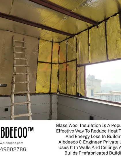 The secret to our comfortable rooms is what’s inside the walls. We use high-quality glass wool insulation, as seen here, to ensure your space stays cool in the summer and warm in the winter. This significantly reduces energy bills and provides excellent soundproofing.