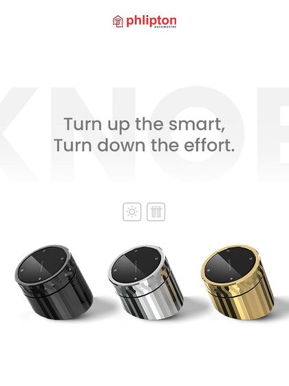 Turn up the smart, turn down the effort. My wireless smart knob is available in black, silver, and gold to match your interior. It’s a simple, portable, and powerful tool for adjusting your home's ambiance.