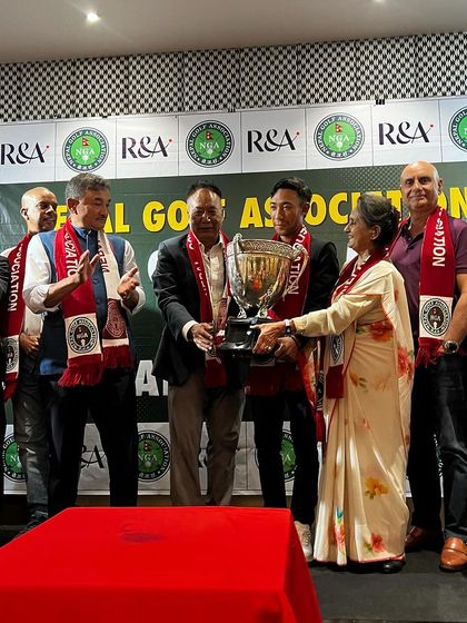 A proud moment as a player is honored by his national golf association. This is the kind of success we strive to create for our athletes.