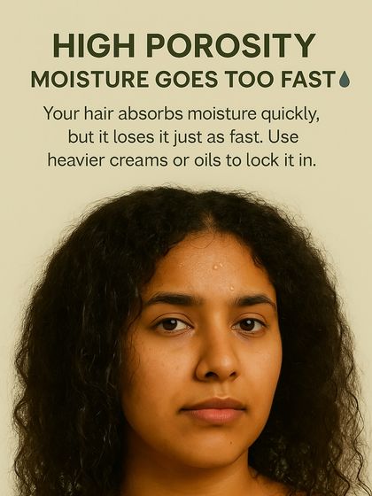 High porosity hair absorbs moisture easily but loses it just as quickly, often leading to dryness and frizz. For this hair type, I recommend using heavier creams or oils to seal the cuticle and lock in that much-needed moisture.