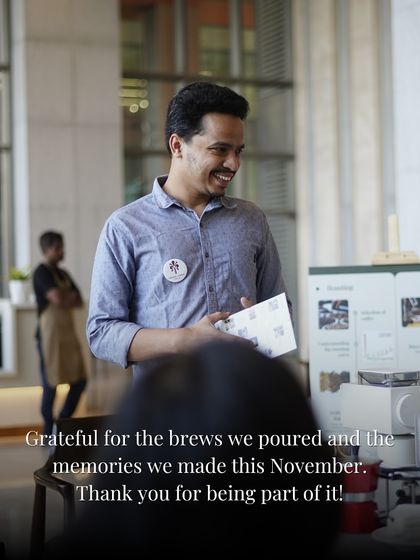 Grateful for the brews we poured and the memories we made this November. A shot from one of our coffee workshops.