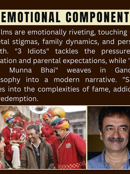 Exploring the emotional core of Rajkumar Hirani's films. He tackles big societal topics with so much heart, making his movies perfect for a meaningful movie night with family or friends.