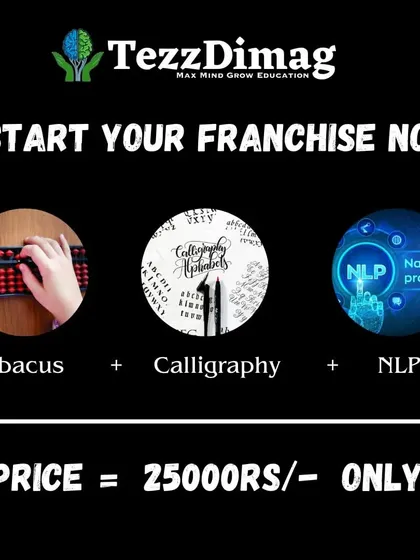 As your center grows, you can add more programs. This package combines three powerful courses: Abacus for math skills, Calligraphy for artistic skills, and NLP for personal development.