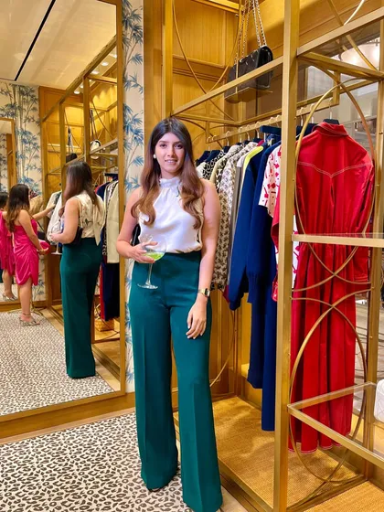 Attending a collection preview at Tory Burch. This is part of my process, staying updated on the latest collections so I can bring the best and most relevant styles to my clients during our shopping sessions.