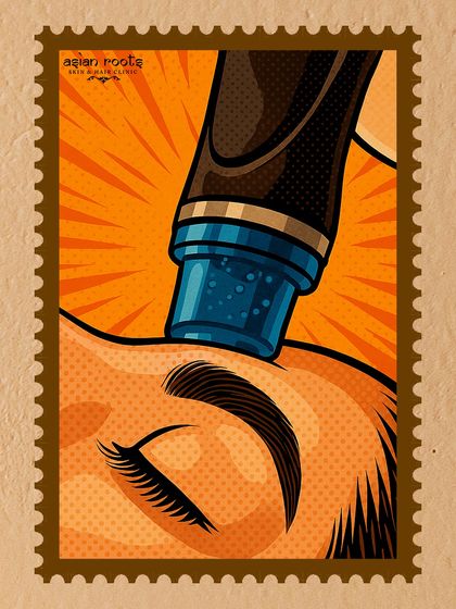 A close-up, pop-art illustration of the HydraFacial tool. This graphic emphasizes the targeted and effective nature of the treatment.