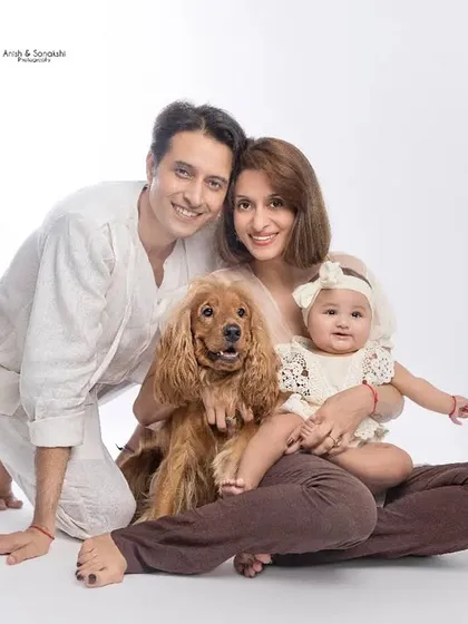 This is easily one of our favorite family "pawtrait" sessions. Capturing the love between parents, their new baby, and their beloved dog was so special.