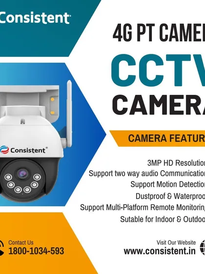 This 4G PT (Pan-Tilt) CCTV camera offers comprehensive features for remote monitoring. It delivers 3MP HD resolution, supports two-way audio communication, and is dustproof and waterproof, making it suitable for both indoor and outdoor use without needing a Wi-Fi connection.