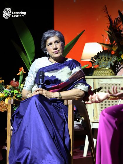 Our founder, Sonya Philip, listens intently during the Q&A session with Dr. Shefali. We are committed to bringing world-class experts to our community to foster conversations that empower parents and educators.