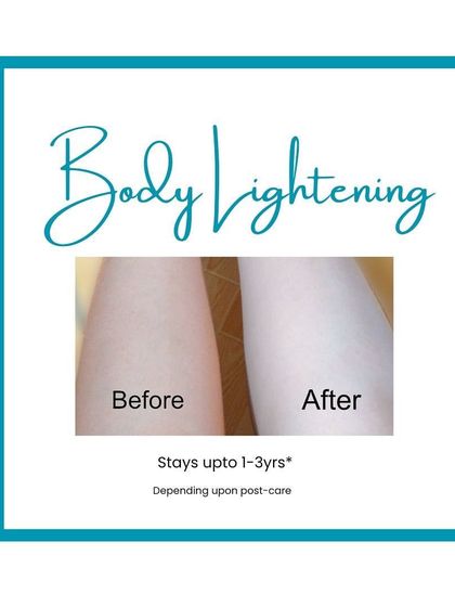 This graphic showcases the impressive, long-lasting results of my body lightening therapy.
