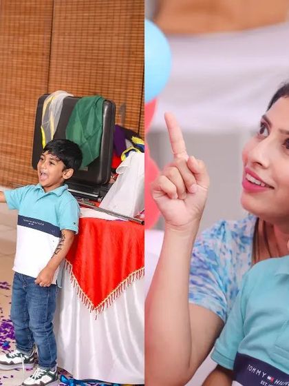 The wonder of magic! A young guest is captivated by a magician performing a trick with doves. We arrange for professional entertainers to ensure all the children at the party are amazed and delighted.