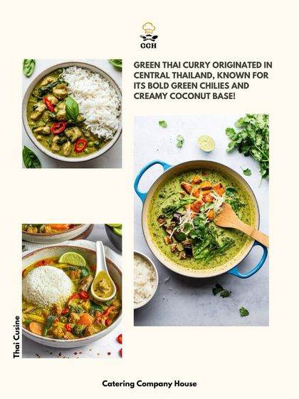 Creamy, spicy, and authentically Thai. Our Green Thai Curry, with its bold chili flavor and rich coconut base, is a dish that proves one bowl is never enough.