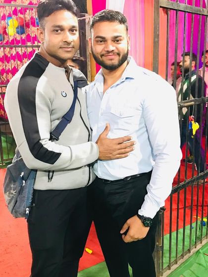 With Arun Bhai, a Mr. India and Mr. Asia bodybuilding champion. I am grateful for his guidance and brotherhood.