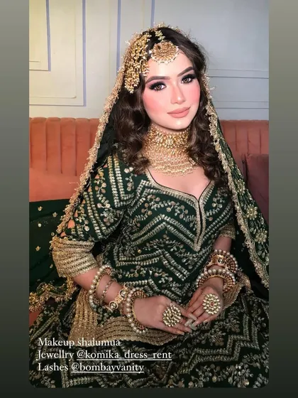 The full look, as shared by the makeup artist. A truly collaborative creation.