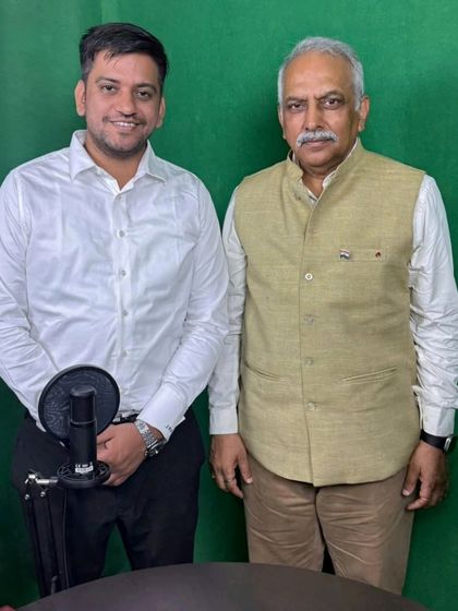With Lt. General V.G. Khandare, who led Operation Sindoor. We engaged in a stimulating discussion on modern warfare and cybersecurity for a podcast, highlighting his strategic vision for the defense sector.