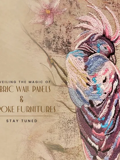 This piece showcases the soul of our craft. The parrot is brought to life with intricate, multi-colored beadwork and hand-stitched embroidery on a fabric panel, demonstrating how we blend traditional techniques with contemporary art.
