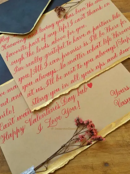 S - Custom Gift Calligraphy Handwritten Love Letters & Vows photo 5