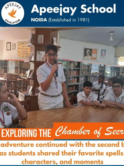 The adventure continues as students explore "The Chamber of Secrets." This participant is enthusiastically sharing his favorite spells, characters, and moments from the second book in the Harry Potter series.