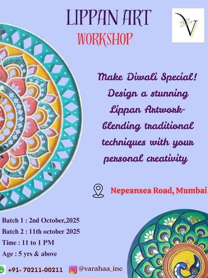 Explore traditional Indian art with my Lippan Art workshop, perfect for a Diwali celebration. Kids learn to blend traditional techniques with their own creativity to design a stunning piece of mud and mirror work.