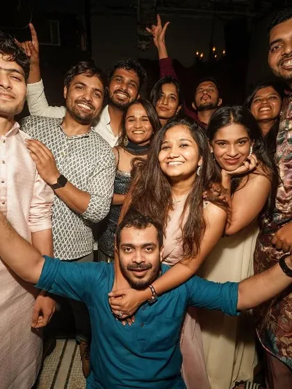 Another great group shot from the Diwali party. The festive atmosphere was contagious, and the dancefloor was full all night.