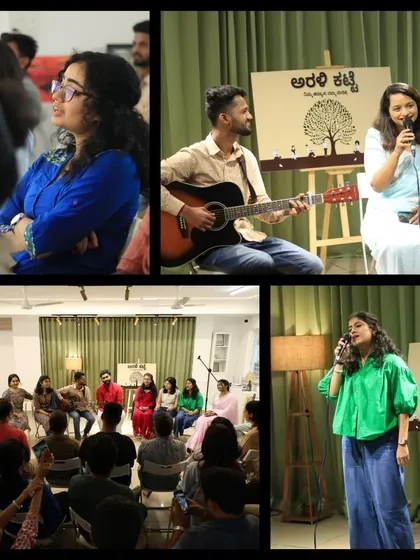 A musical performance during the "Arali Katte" 2nd-year celebration.