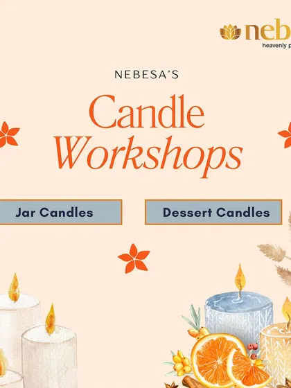 I offer workshops focused on different candle types to suit your interest. You can choose between learning classic Jar Candles or diving into the creative world of Dessert Candles.