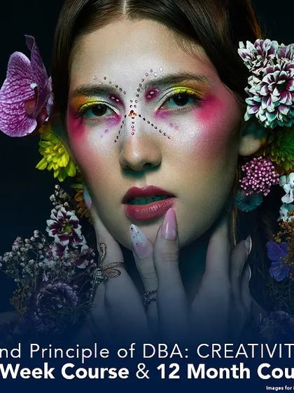 We encourage boundless creativity, as seen in this high-floral shoot with intricate makeup and flower arrangements.