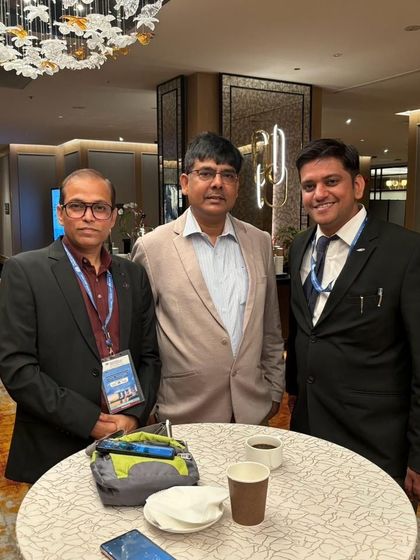 Networking with fellow professionals at the International Conference by the Institute of Company Secretaries in Singapore. These connections are invaluable for cross-border collaborations and client service.