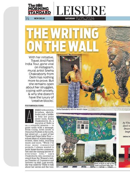 My 'Travel & Paint India' initiative was featured in The Indian Express and The Morning Standard. It's wonderful to see my mission of collaborating with NGOs and local businesses get this kind of recognition.