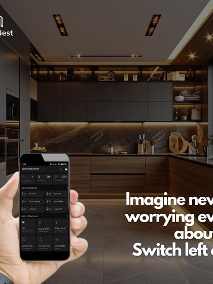 Ever leave the house and worry if you left a switch on? With our app, you can check and control every appliance from anywhere, giving you total peace of mind.