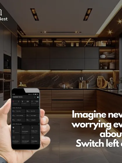 Ever leave the house and wonder if you left a switch on? With my app, you can check and control every light from anywhere, giving you total peace of mind.