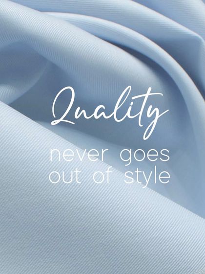 This is our guiding principle. We select only the finest quality fabrics because we believe that true style is timeless. A garment should not only look good on day one but feel exceptional and endure for years to come.
