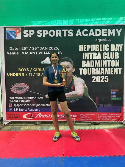 The U17 girls' winner, Loree Sawant, a dominant force in her category.